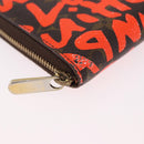LOUIS VUITTON Monogram Graffiti Zippy Coin Purse Orange M93708 LV Auth 186607-8