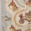 HERMES Carre 90 Scarf ""Paperoles"" Silk Light Blue Auth 186608-5
