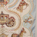 HERMES Carre 90 Scarf ""Paperoles"" Silk Light Blue Auth 186608-7