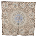 CHANEL Scarf Silk Gray CC Auth 186611A-1