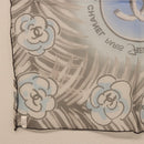 CHANEL Scarf Silk Gray CC Auth 186611A-10