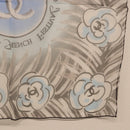 CHANEL Scarf Silk Gray CC Auth 186611A-11