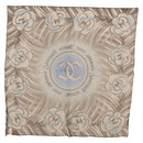 CHANEL Scarf Silk Gray CC Auth 186611A-7