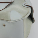 Salvatore Ferragamo Gancini Hand Bag Leather Suede Light Blue Silver Auth 186612-8