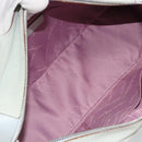 Salvatore Ferragamo Gancini Hand Bag Leather Suede Light Blue Silver Auth 186612-10