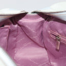Salvatore Ferragamo Gancini Hand Bag Leather Suede Light Blue Silver Auth 186612-21