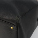CHANEL Chain Shoulder Bag Caviar Skin Black Gold CC Auth 186613V-9