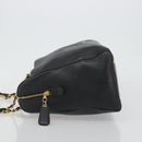 CHANEL Chain Shoulder Bag Caviar Skin Black Gold CC Auth 186613V-4