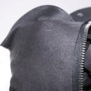 FENDI Zucchino Canvas Mamma Baguette Shoulder Bag Black Silver Auth 186623A-12