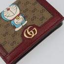 GUCCI Micro GG Supreme Doraemon Compact Wallet PVC Beige 647788 Auth 186625A-8