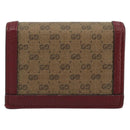 GUCCI Micro GG Supreme Doraemon Compact Wallet PVC Beige 647788 Auth 186625A-2