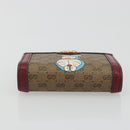 GUCCI Micro GG Supreme Doraemon Compact Wallet PVC Beige 647788 Auth 186625A-5