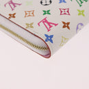 LOUIS VUITTON Monogram Multicolor Zippy Coin Purse White M93741 Auth 186626SAM-15