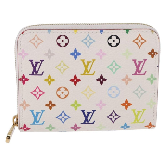 LOUIS VUITTON Monogram Multicolor Zippy Coin Purse White M93741 Auth 186626SAM