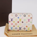 LOUIS VUITTON Monogram Multicolor Zippy Coin Purse White M93741 Auth 186626SAM-12