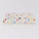 LOUIS VUITTON Monogram Multicolor Zippy Coin Purse White M93741 Auth 186626SAM-6