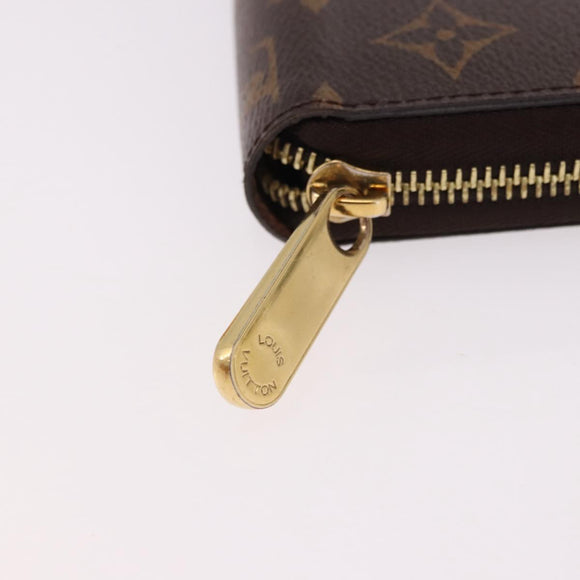 LOUIS VUITTON Monogram Zippy Wallet Long Wallet M42616 LV Auth 186627V