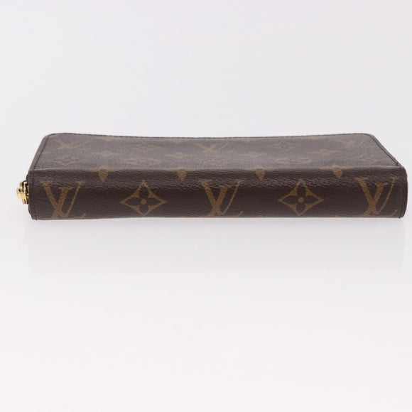 LOUIS VUITTON Monogram Zippy Wallet Long Wallet M42616 LV Auth 186627V