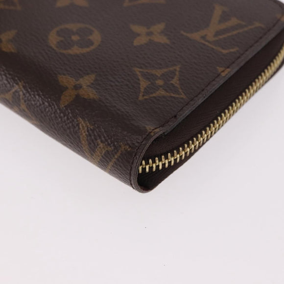 LOUIS VUITTON Monogram Zippy Wallet Long Wallet M42616 LV Auth 186627V