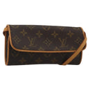 LOUIS VUITTON Monogram Pochette Twin PM Shoulder Bag M51854 LV Auth 186629A-1