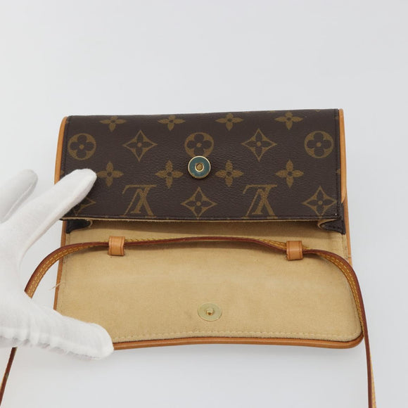 LOUIS VUITTON Monogram Pochette Twin PM Shoulder Bag M51854 LV Auth 186629A
