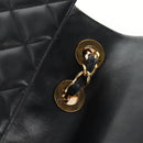 CHANEL Big Matelasse Chain Shoulder Bag Lamb Skin Black Gold CC Auth 186631SAV-22