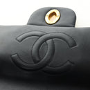 CHANEL Big Matelasse Chain Shoulder Bag Lamb Skin Black Gold CC Auth 186631SAV-23