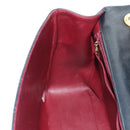 CHANEL Big Matelasse Chain Shoulder Bag Lamb Skin Black Gold CC Auth 186631SAV-26