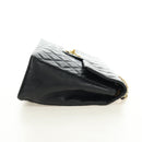 CHANEL Big Matelasse Chain Shoulder Bag Lamb Skin Black Gold CC Auth 186631SAV-4