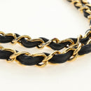 CHANEL Big Matelasse Chain Shoulder Bag Lamb Skin Black Gold CC Auth 186631SAV-14