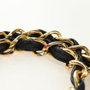 CHANEL Big Matelasse Chain Shoulder Bag Lamb Skin Black Gold CC Auth 186631SAV-8