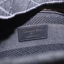 Christian Dior Lady Delight Hand Bag Canvas 2way Black Gold Auth 186632SAM-20
