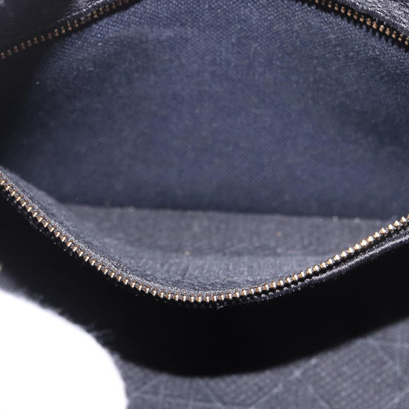 Christian Dior Lady Delight Hand Bag Canvas 2way Black Gold Auth 186632SAM