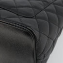 CHANEL Standard Tote Bag Caviar Skin Black Gold CC Auth 186633SAM-16