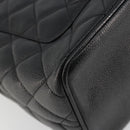 CHANEL Standard Tote Bag Caviar Skin Black Gold CC Auth 186633SAM-17
