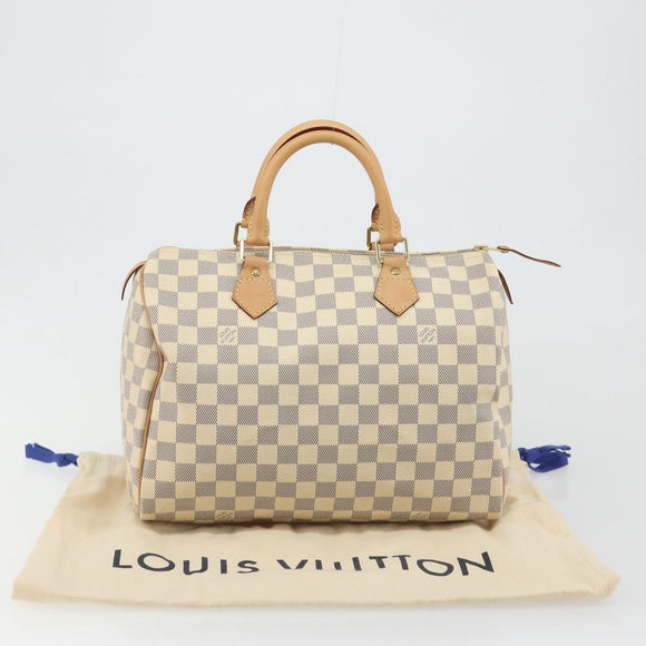 LOUIS VUITTON Damier Azur Speedy 30 Hand Bag N41533 LV Auth 186634A