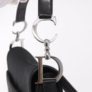 Christian Dior Saddle Shoulder Bag Nylon Black Silver Auth 186635A-9