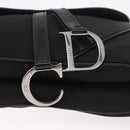 Christian Dior Saddle Shoulder Bag Nylon Black Silver Auth 186635A-19