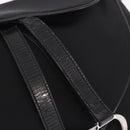 Christian Dior Saddle Shoulder Bag Nylon Black Silver Auth 186635A-10