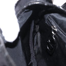 Christian Dior Saddle Shoulder Bag Nylon Black Silver Auth 186635A-23