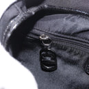 Christian Dior Saddle Shoulder Bag Nylon Black Silver Auth 186635A-24
