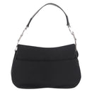 Christian Dior Saddle Shoulder Bag Nylon Black Silver Auth 186635A-2