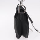 Christian Dior Saddle Shoulder Bag Nylon Black Silver Auth 186635A-4