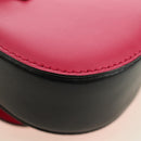 PRADA Sydney Chain Shoulder Bag Leather 2way Black Pink Silver Auth 186637SAM-20