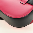 PRADA Sydney Chain Shoulder Bag Leather 2way Black Pink Silver Auth 186637SAM-21