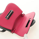 PRADA Sydney Chain Shoulder Bag Leather 2way Black Pink Silver Auth 186637SAM-23