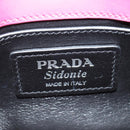 PRADA Sydney Chain Shoulder Bag Leather 2way Black Pink Silver Auth 186637SAM-25