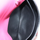 PRADA Sydney Chain Shoulder Bag Leather 2way Black Pink Silver Auth 186637SAM-28