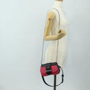 PRADA Sydney Chain Shoulder Bag Leather 2way Black Pink Silver Auth 186637SAM-29