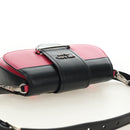PRADA Sydney Chain Shoulder Bag Leather 2way Black Pink Silver Auth 186637SAM-6